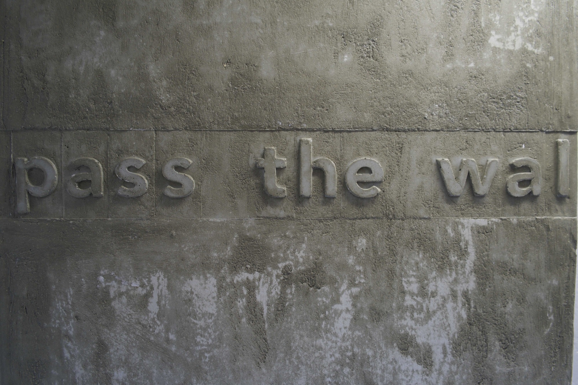 as you pass the wall lingers, we