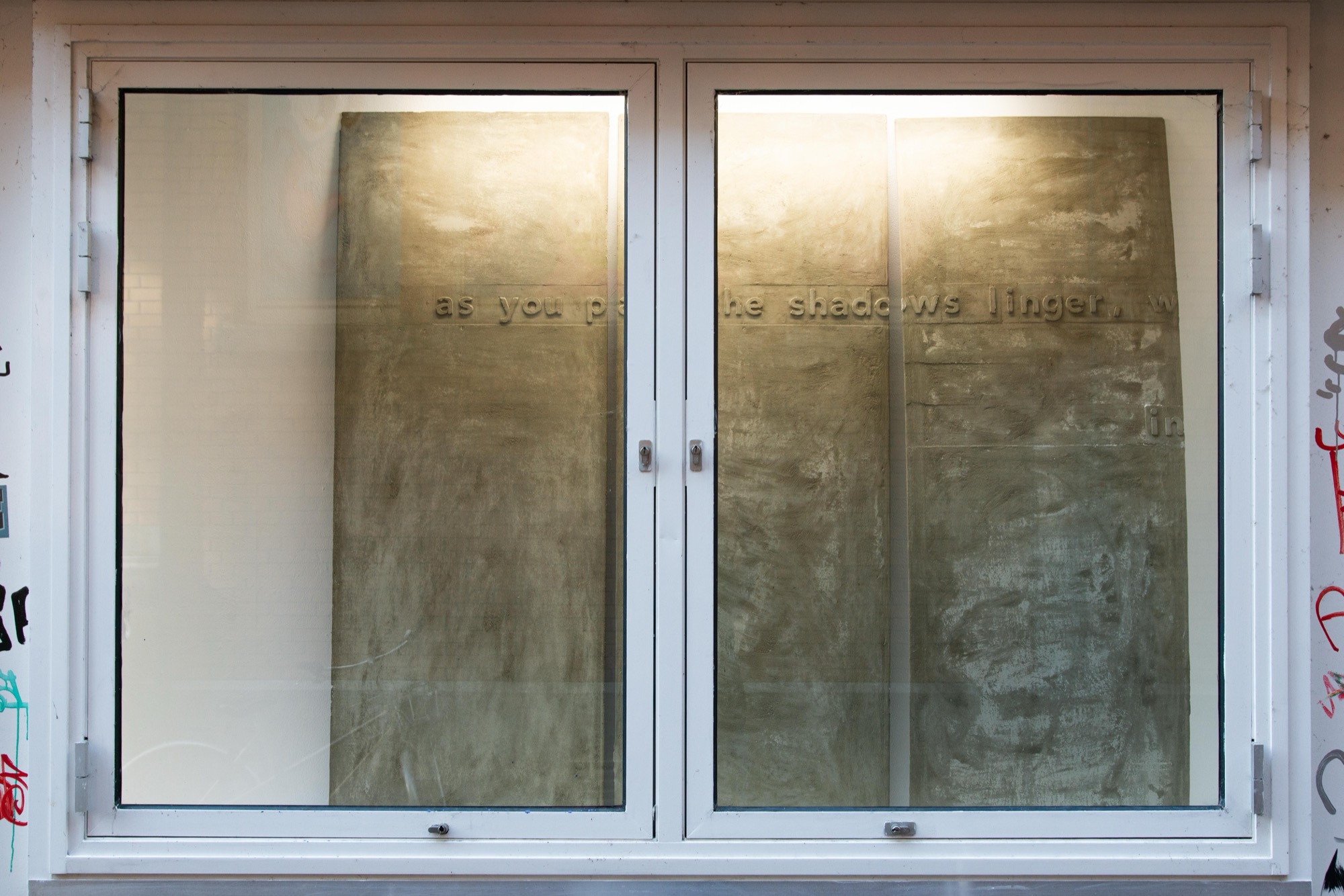 as you pass the wall lingers, we