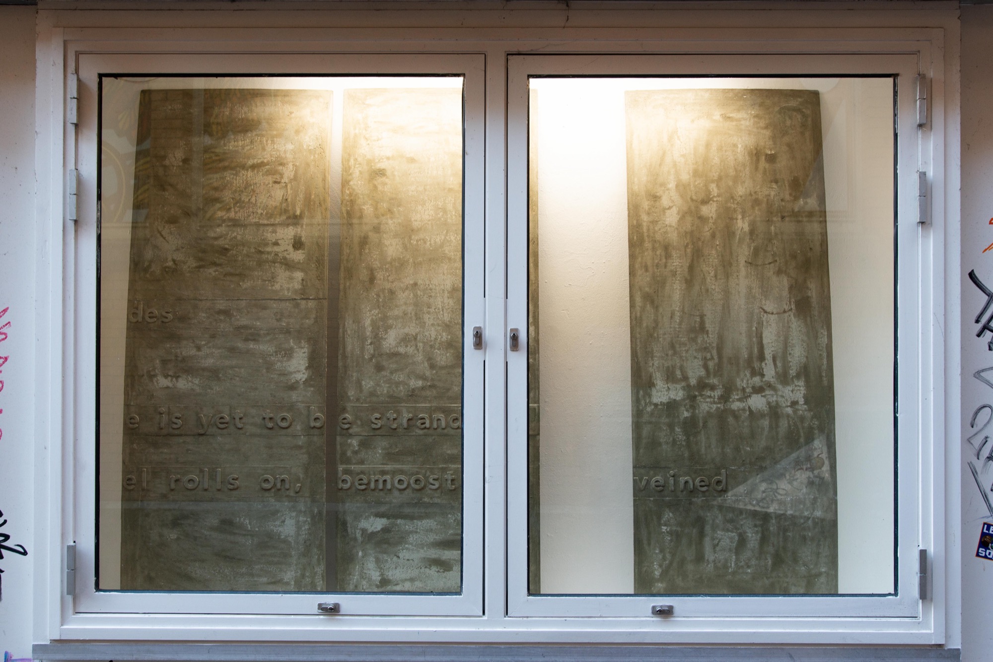 as you pass the wall lingers, we